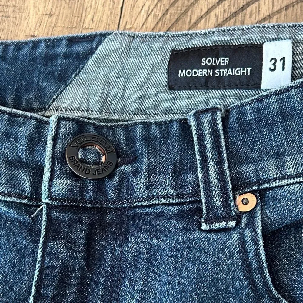 Volcom Men's Dark Blue Straight Jeans